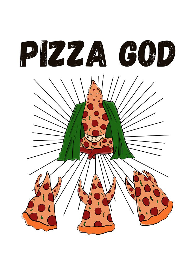 God of Pizza illustration by Matheus2001 T-Shirts, Hoodie, Sweatshirt | BlankRebels.com (Image 3)
