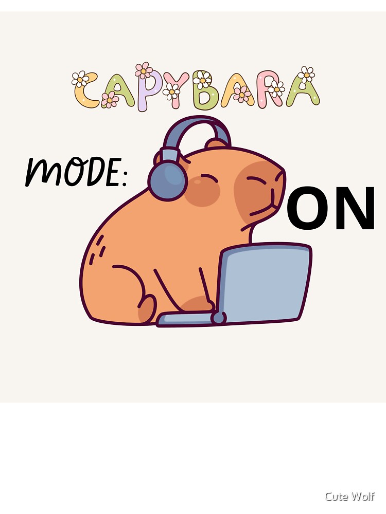 Capybara mode On by Cute Wolf T-Shirts, Hoodie, Sweatshirt | BlankRebels.com (Image 3)