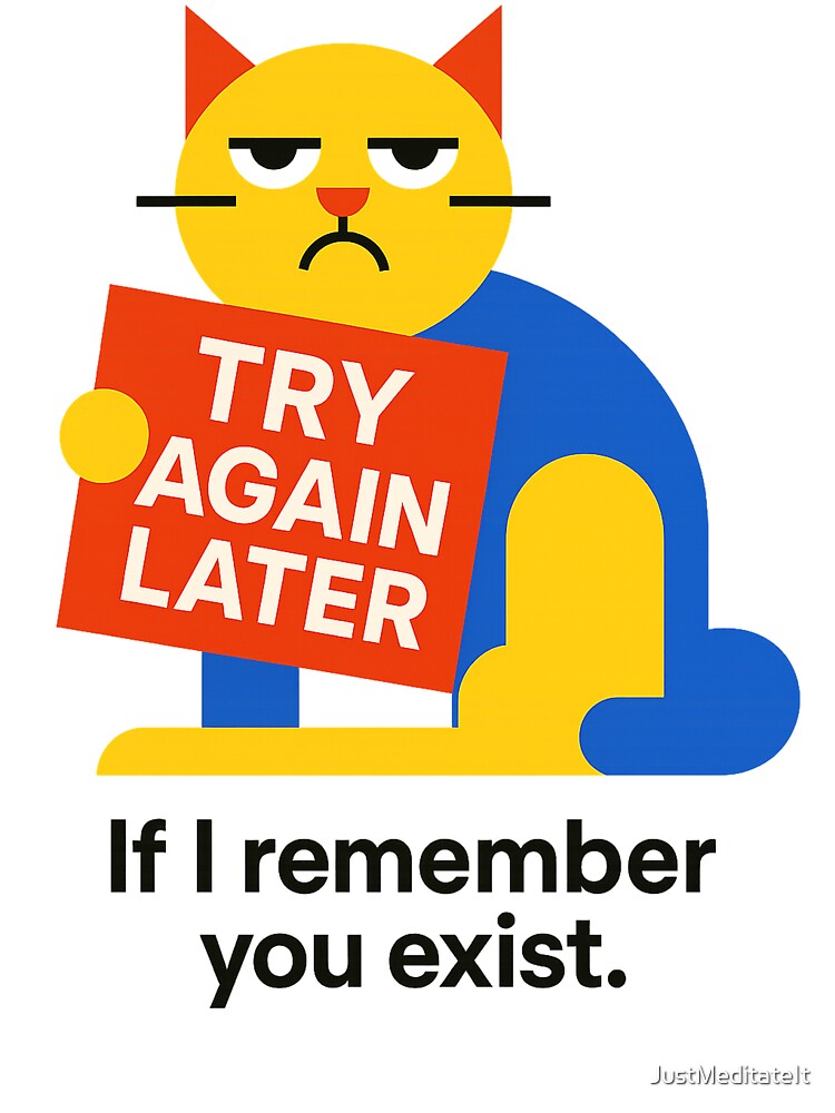 Try again later. If I remember you exist! – Funny T-Shirt and Hoodie for Introverts – Cozy Vibe Design by JustMeditateIt