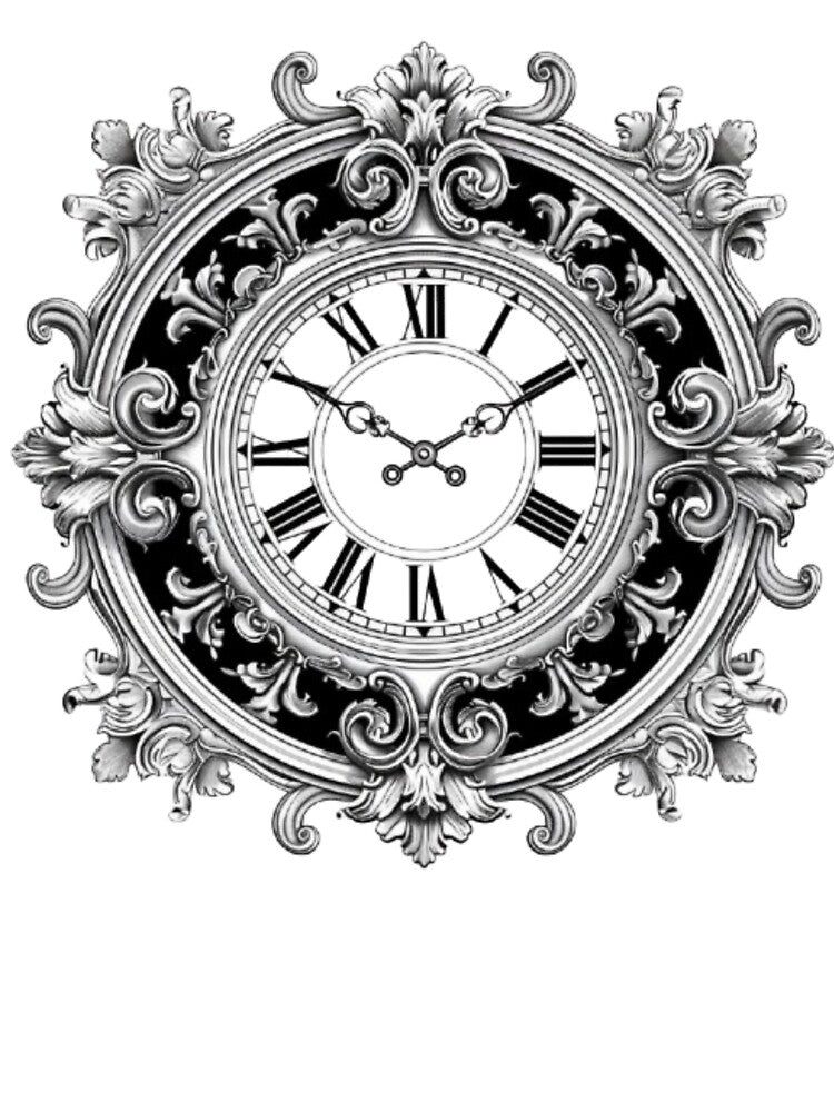 Gothic Ornamental Clock by AlexLineArt T-Shirts, Hoodie, Sweatshirt | BlankRebels.com (Image 3)