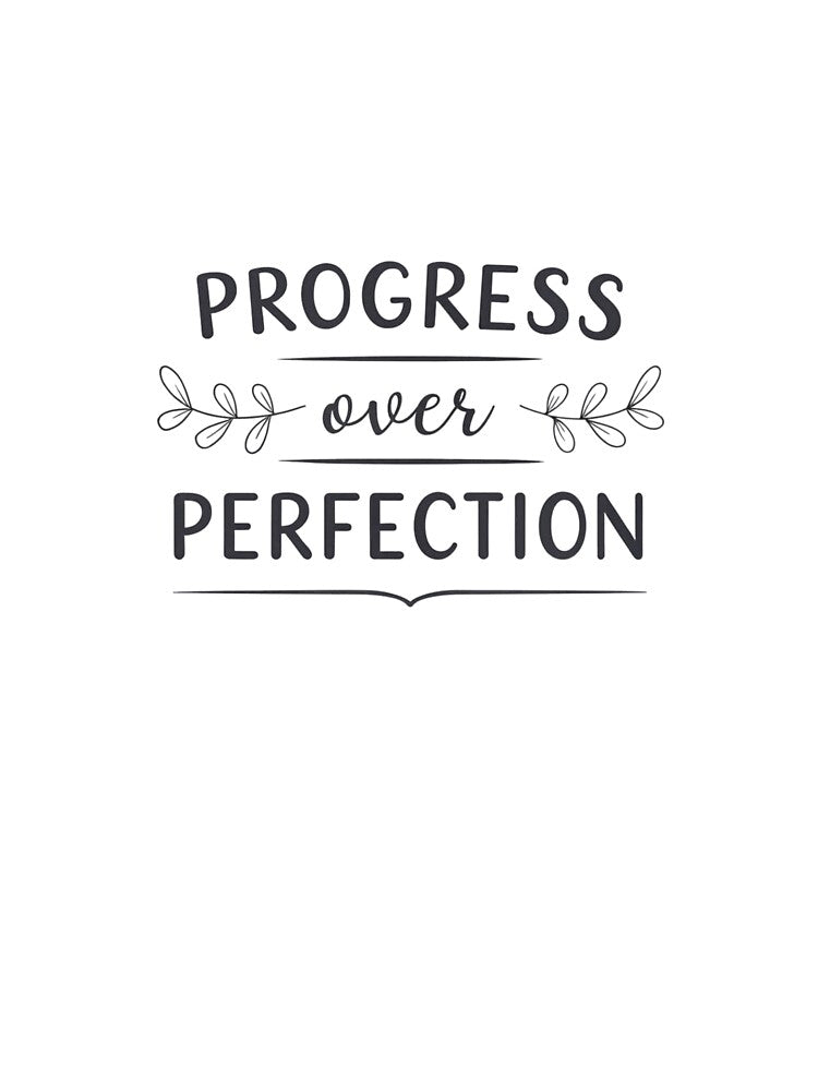Progress Over Perfection – Motivational Typography Quote Design by A1MarketDesigne T-Shirts, Hoodie, Sweatshirt (Image 3)