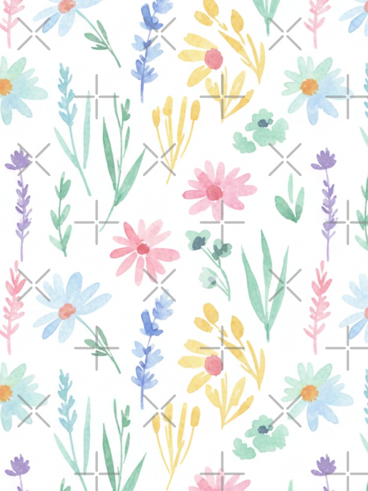 Pastel Watercolor Floral Seamless Pattern by FashioonTrends T-Shirts, Hoodie, Sweatshirt | BlankRebels.com (Image 3)