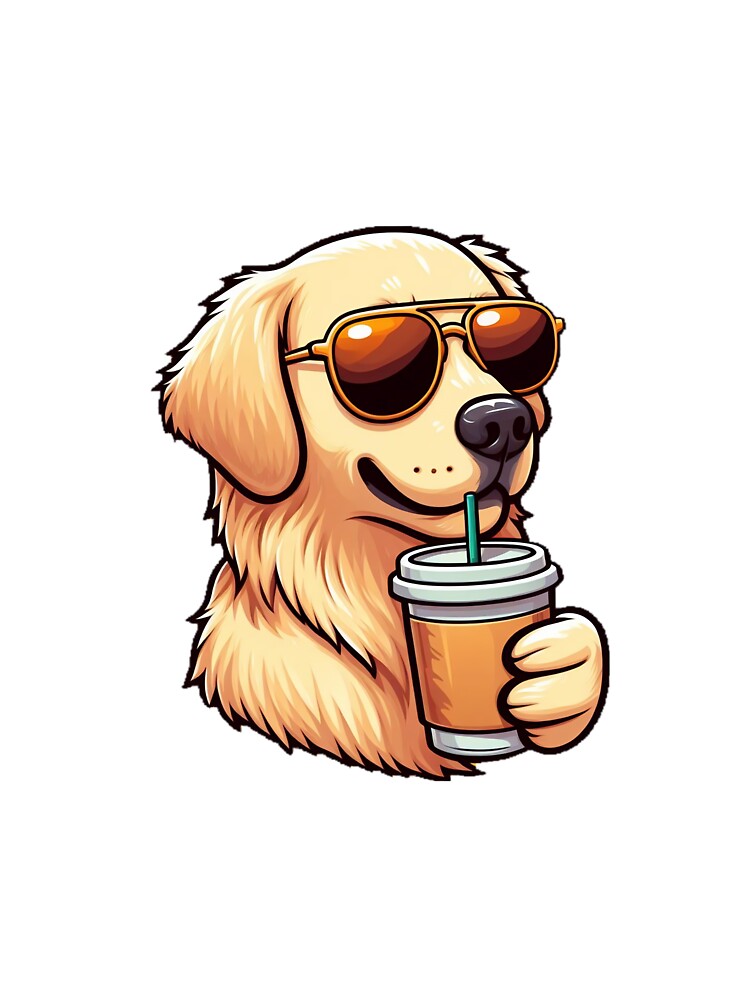 Unique Funny Golden Retriever Drink Coffee Dog Lover Gift Coffee Lover Gift by SlocifieShop T-Shirts, Hoodie,... (Image 3)