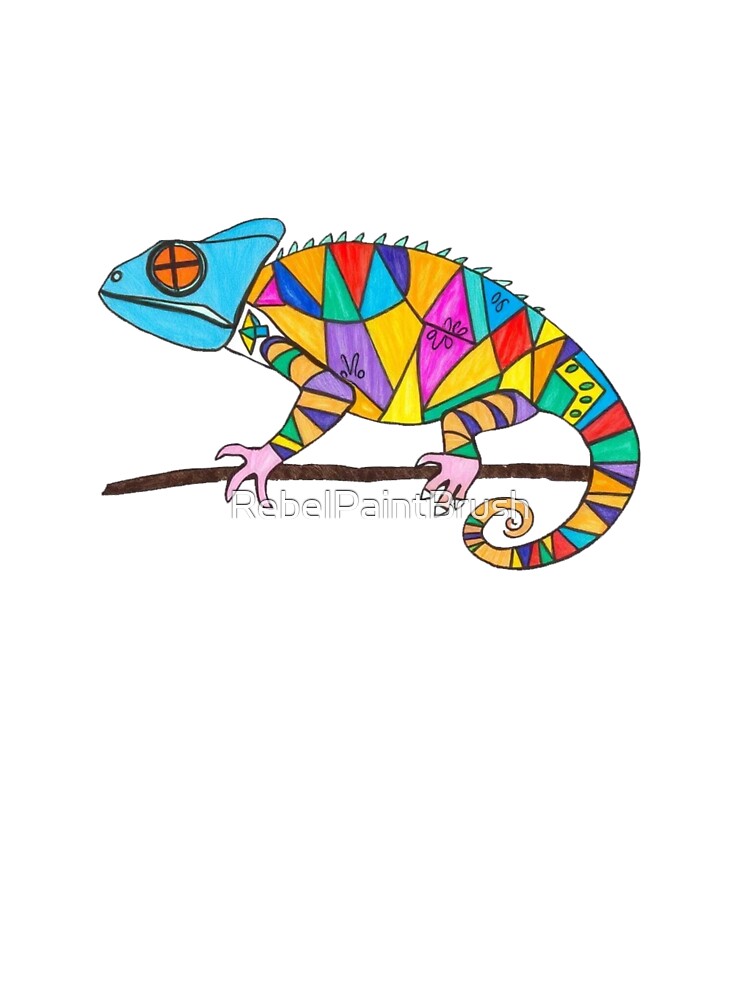 Geometric Chameleon by RebelPaintBrush T-Shirts, Hoodie, Sweatshirt | BlankRebels.com (Image 3)