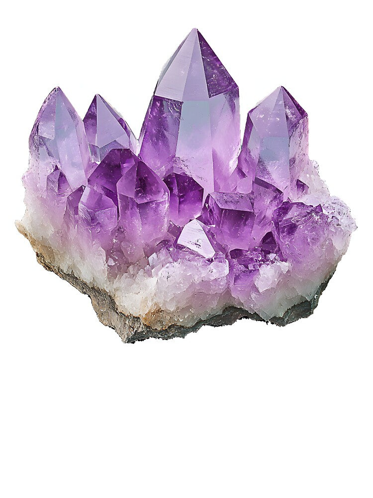 Amethyst Crystal Cluster – Purple Geode Mineral Watercolor Art by ys96 T-Shirts, Hoodie, Sweatshirt (Image 3)