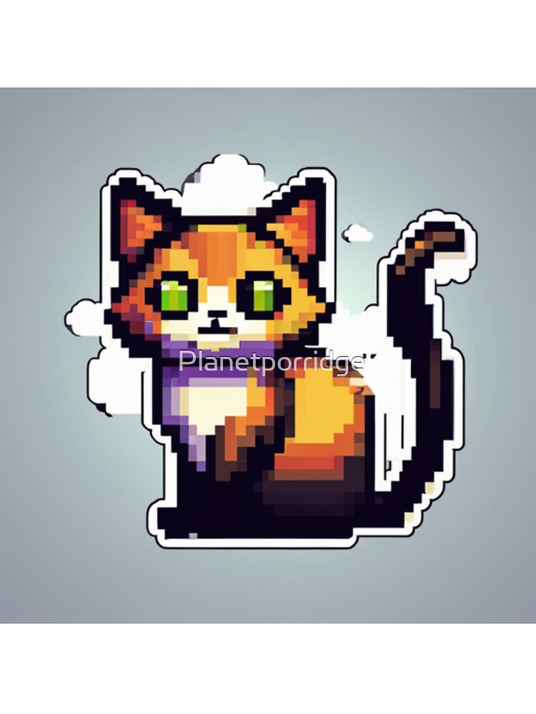 Funny Pixel art cat by Planetporridge T-Shirts, Hoodie, Sweatshirt | BlankRebels.com (Image 3)