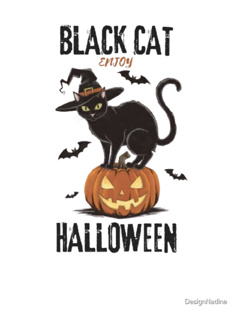 Black cat halloween by DesignNadine T-Shirts, Hoodie, Sweatshirt | BlankRebels.com (Image 3)