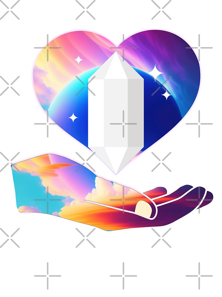 Opalite in Heart | Crystal Love Energy Design by ArtsyExplorer T-Shirts, Hoodie, Sweatshirt | BlankRebels.com (Image 2)
