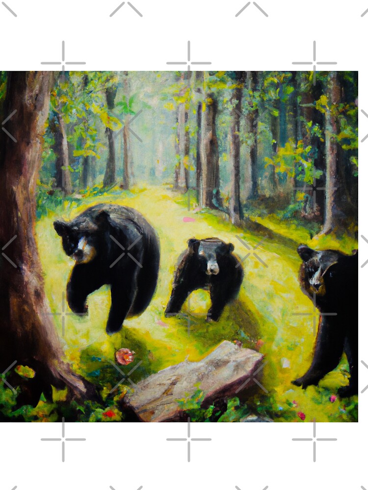 Black Bears Oil Painting by soulfulprintss8 T-Shirts, Hoodie, Sweatshirt | BlankRebels.com (Image 3)