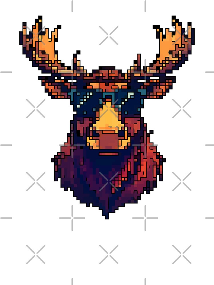 Majestic Moose: Pixelated Wanderer by NaturePixel T-Shirts, Hoodie, Sweatshirt | BlankRebels.com (Image 3)