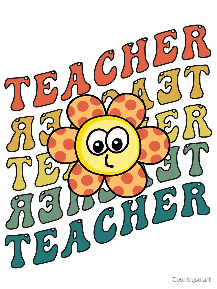 Retro Teacher Daisy Colorful Pre School Elementary School Teacher T-Shirts, Hoodie, Sweatshirt