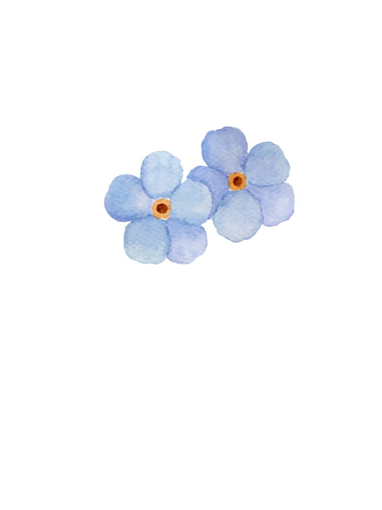 Blue Flower Soft Botanical Illustration by SoftCo T-Shirts, Hoodie, Sweatshirt | BlankRebels.com (Image 3)