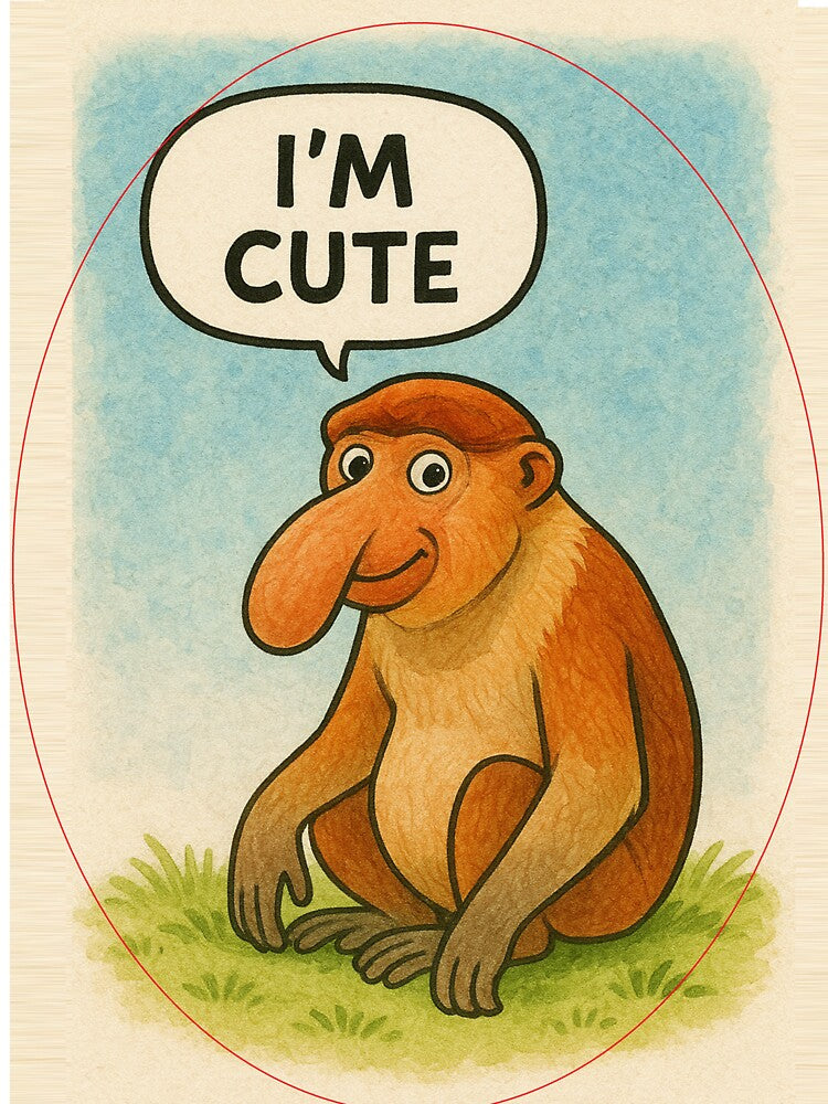 #I'M CUTE proboscis monkey by TIPOTENIOS