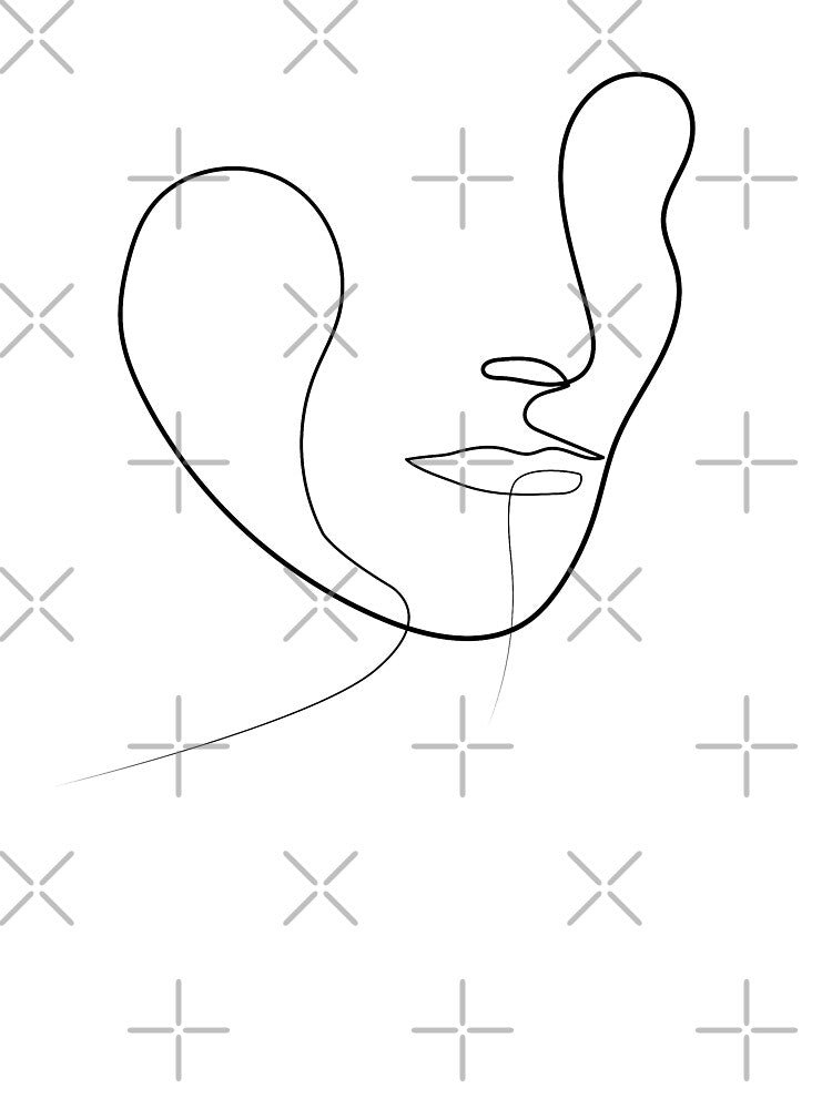 Abstract Face| One Line Artist | Minimal Art | One Line Art | Minimalist by One-Line-Artist T-Shirts, Hoodie,... (Image 3)