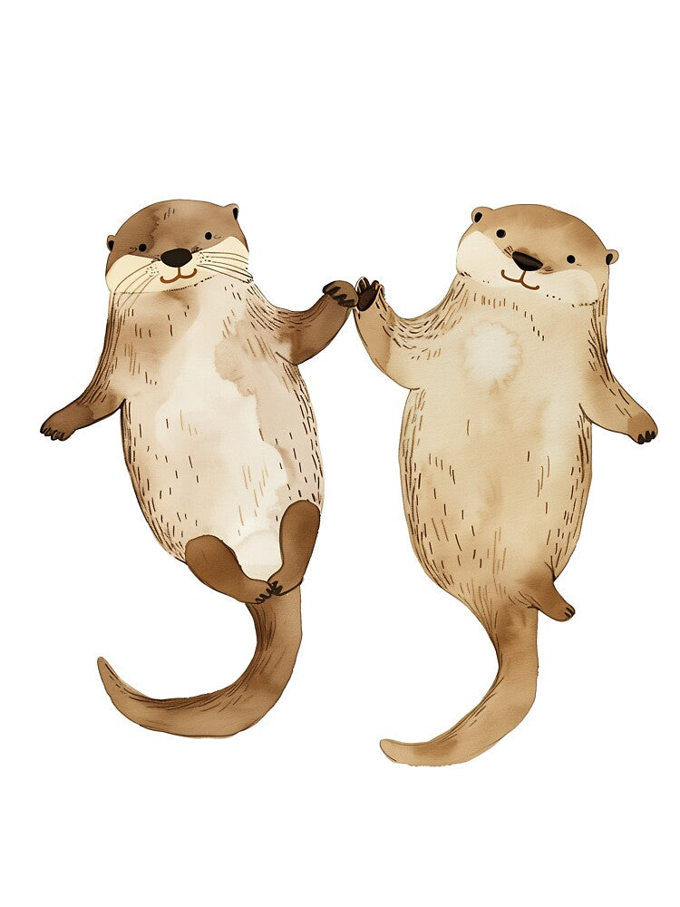 Otters holding hands by mosfunky T-Shirts, Hoodie, Sweatshirt | BlankRebels.com (Image 3)
