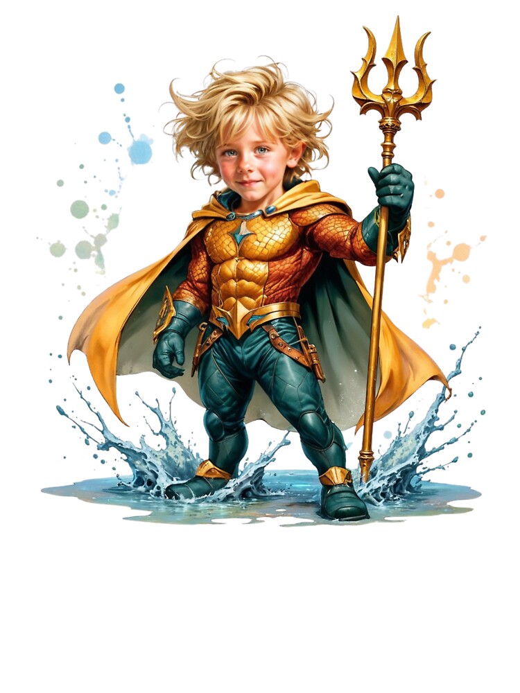 Aquaman-Inspired Superhero Kid Customizable Print by Platypus Pics T-Shirts, Hoodie, Sweatshirt | BlankRebels.com (Image 3)