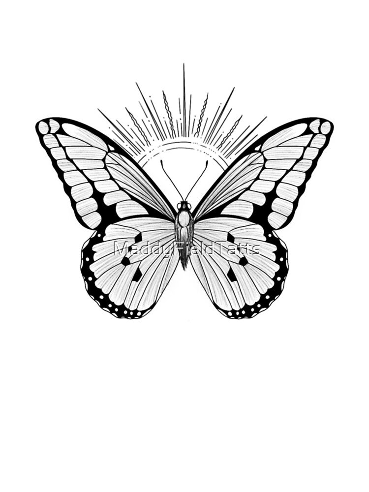 Black celestial butterfly by MaddyFieldTatts T-Shirts, Hoodie, Sweatshirt | BlankRebels.com (Image 3)