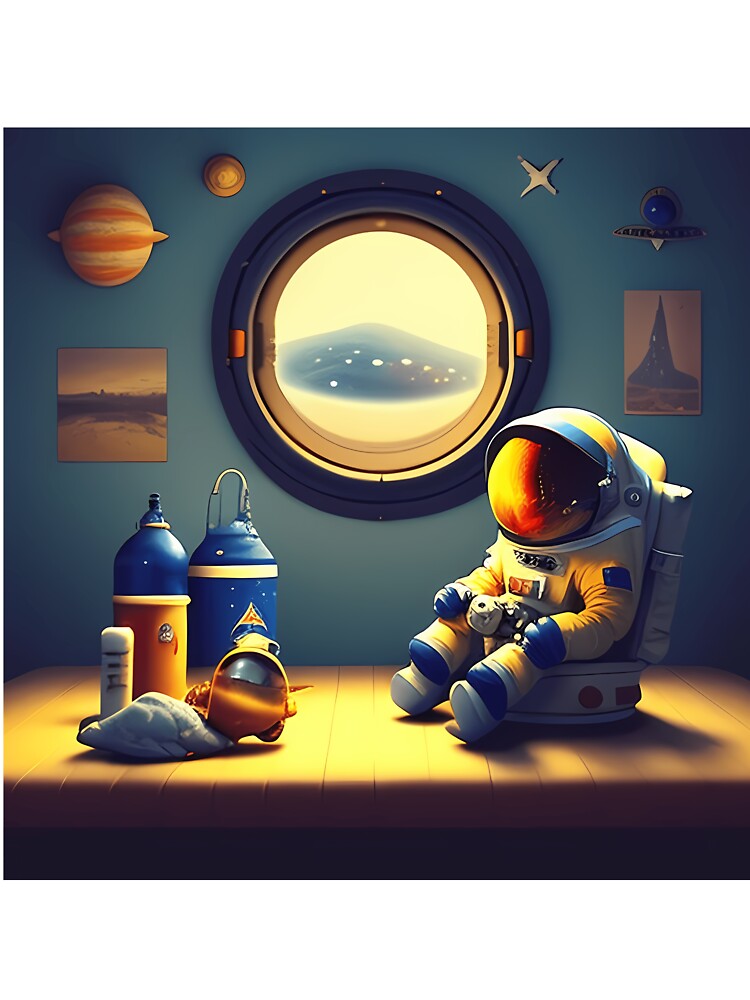 astronaut reflects on their past adventures and achievements by qatjamack0 T-Shirts, Hoodie, Sweatshirt (Image 3)