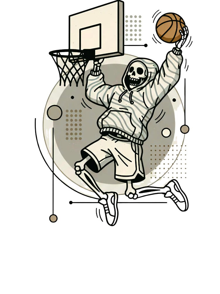 BASKETBALL PLAYER | Minimalist Skeleton Streetwear Art by DEADLINE. T-Shirts, Hoodie, Sweatshirt | BlankRebels.com (Image 3)