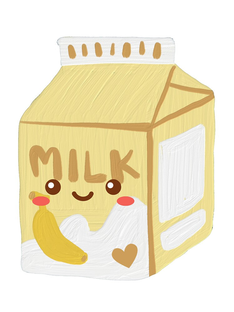 Kawaii Banana Milk Carton Sticker T-Shirts, Hoodie, Sweatshirt