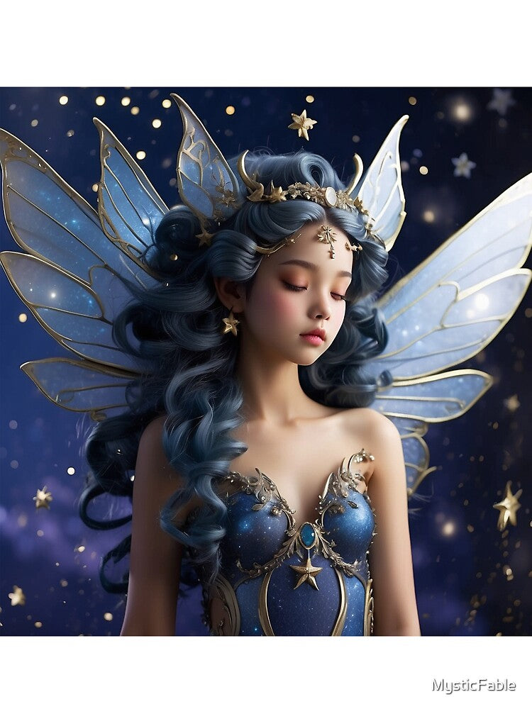 Celestial Whispers | Night Sky Fairy with Lunar Wings by MysticFable T-Shirts, Hoodie, Sweatshirt | BlankRebels.com (Image 3)