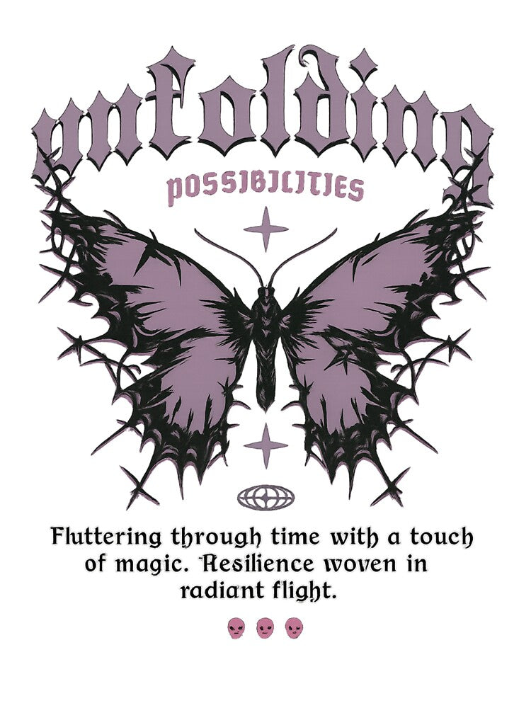Unfolding Possibilities – Gothic Y2K Butterfly Design by ThaliaMoon T-Shirts, Hoodie, Sweatshirt | BlankRebels.com (Image 3)