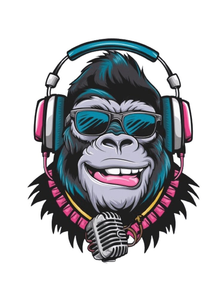 Gorilla enjoy listening to music Funny gift by Loviness T-Shirts, Hoodie, Sweatshirt | BlankRebels.com (Image 3)