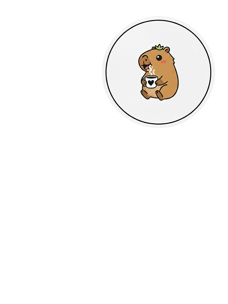 Capybara  coffeeCute Minimalista by Studioyasmin T-Shirts, Hoodie, Sweatshirt | BlankRebels.com (Image 3)