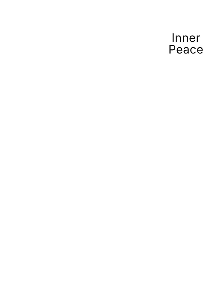 Inner Peace Minimal Typography T-Shirt | Calm Aesthetic Streetwear by MoodCrest Hoodie, Sweatshirt (Image 3)