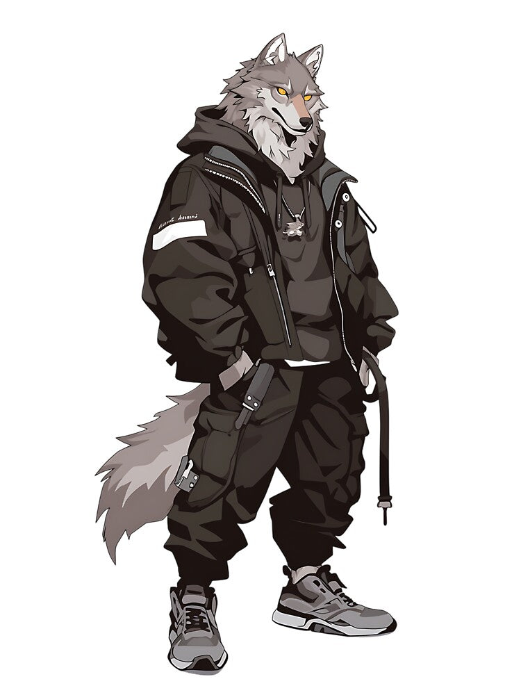 Streetwear Wolf Edgy Look by bapupa T-Shirts, Hoodie, Sweatshirt | BlankRebels.com (Image 3)