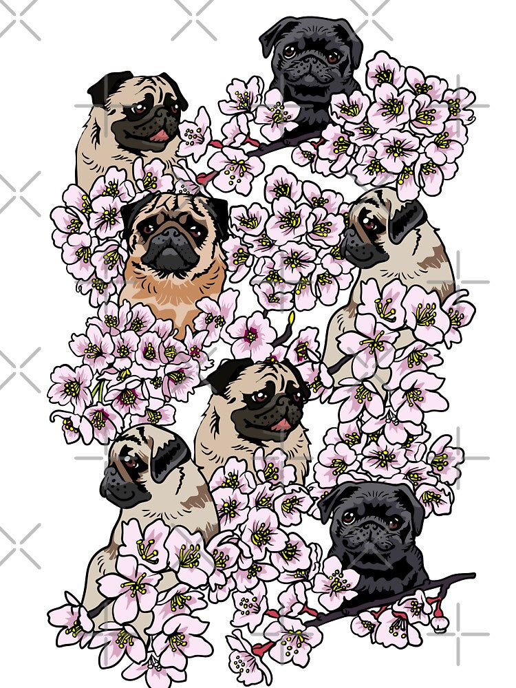 Sakura Pug by Huebucket