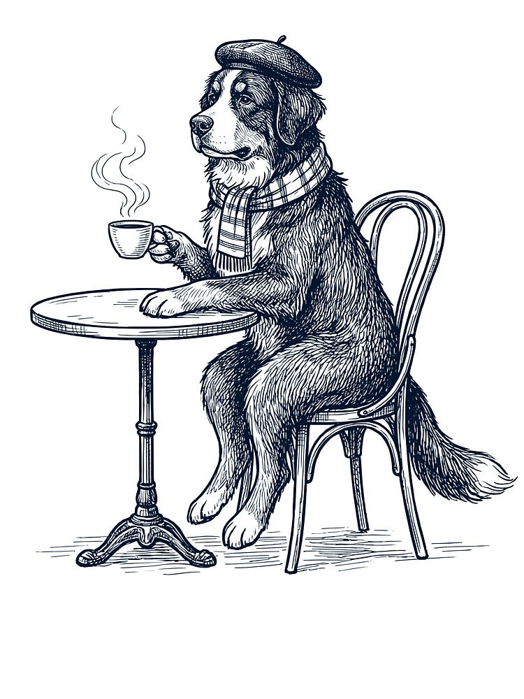Bernese Mountain Dog Coffee Dog Mom Dad by DoodleTortle T-Shirts, Hoodie, Sweatshirt | BlankRebels.com (Image 3)