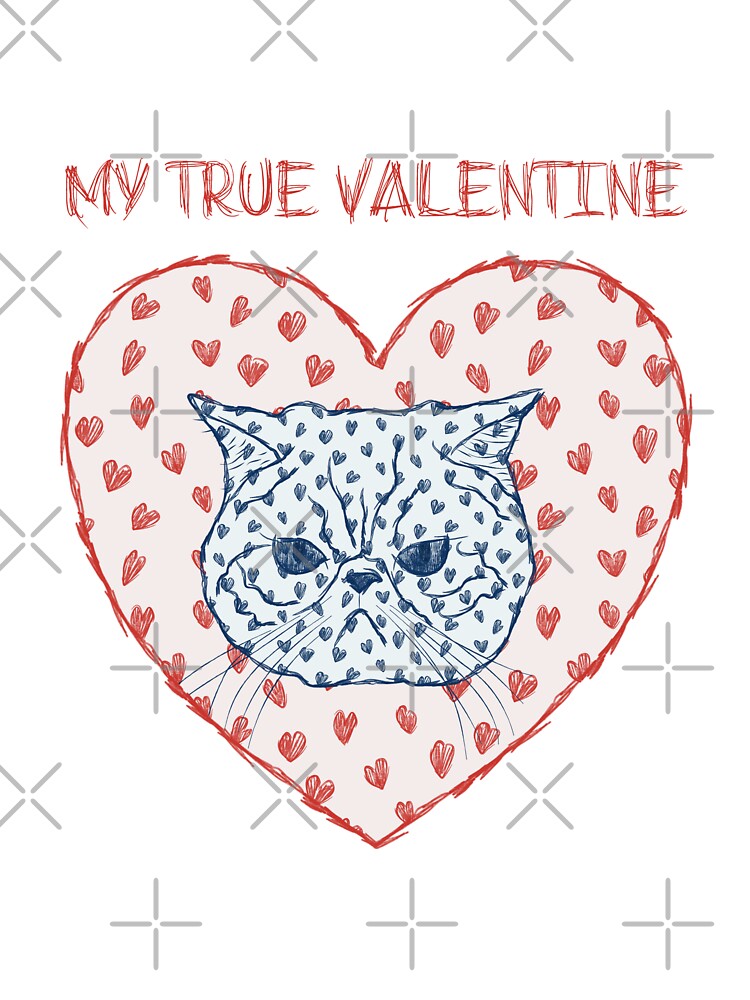True Valentine Cat by Scrabbly Doodles T-Shirts, Hoodie, Sweatshirt | BlankRebels.com (Image 3)