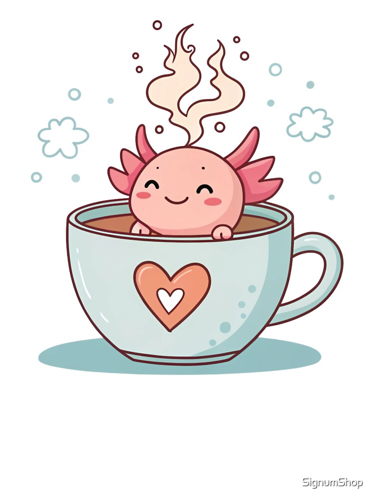 Axolotl Coffee Break by SignumShop T-Shirts, Hoodie, Sweatshirt | BlankRebels.com (Image 3)