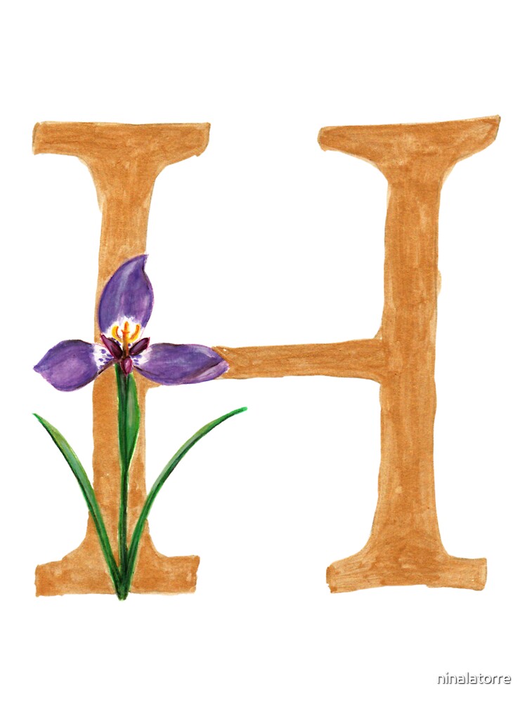 Floral Letter H by ninalatorre T-Shirts, Hoodie, Sweatshirt | BlankRebels.com (Image 3)