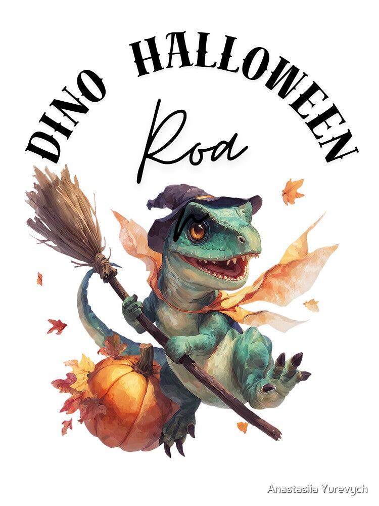 Funny Dinosaur in Costume with Pumpkin by Anastasiia Yurevych T-Shirts, Hoodie, Sweatshirt | BlankRebels.com (Image 3)