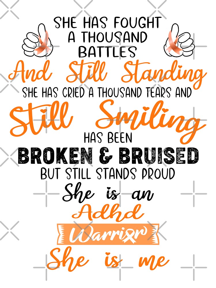ADHD Warrior SHE IS ME - Support ADHD Fighter Gifts by Berriosly T-Shirts, Hoodie, Sweatshirt | BlankRebels.com (Image 3)
