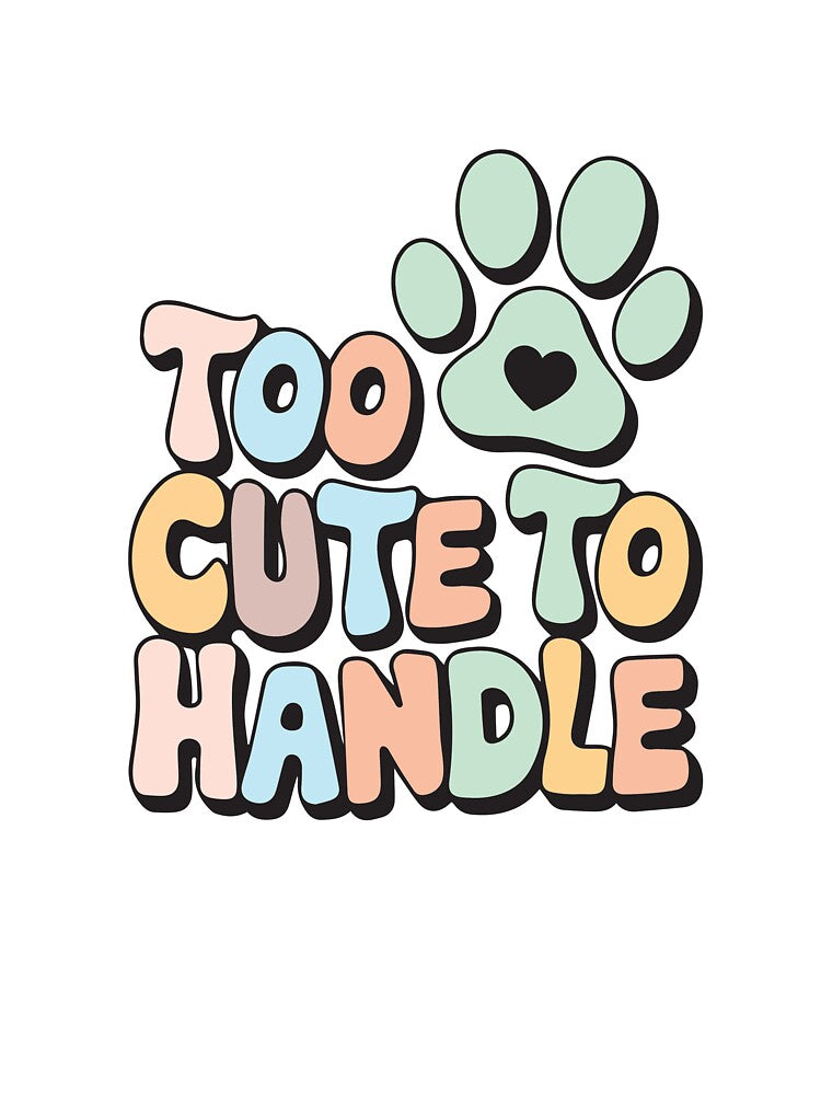 Too Cute to Handle: Colorful Pet Paw Design by RororereShop