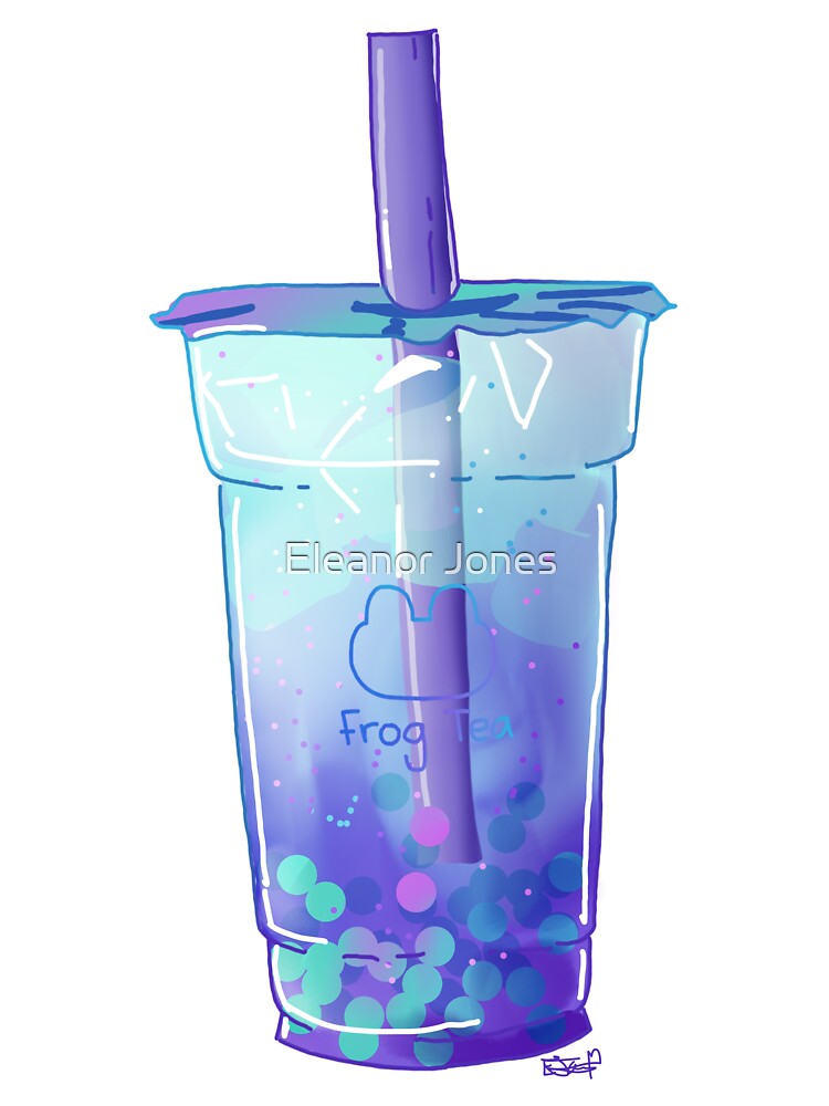 Blue Bubble Tea by Elliesaurusart T-Shirts, Hoodie, Sweatshirt | BlankRebels.com (Image 3)