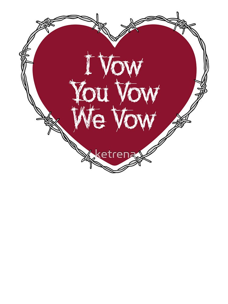 I Vow You Vow We Vow Barbed Wire Heart by ketrena T-Shirts, Hoodie, Sweatshirt | BlankRebels.com (Image 3)