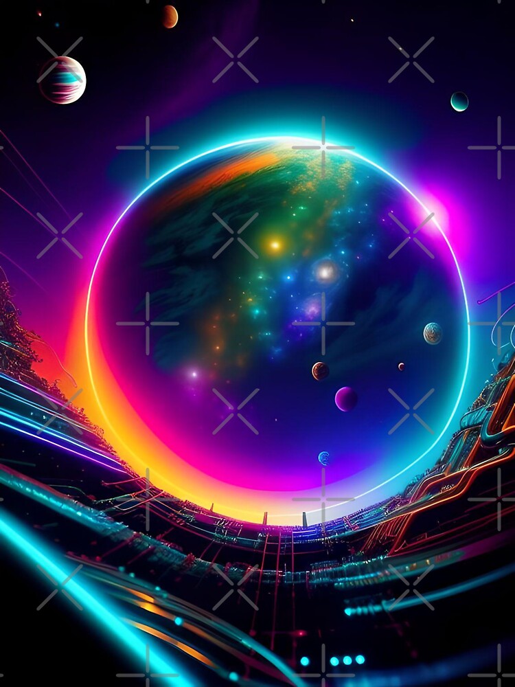 Colorful Digital Nebula Abstract Art by Esterlane T-Shirts, Hoodie, Sweatshirt | BlankRebels.com (Image 3)