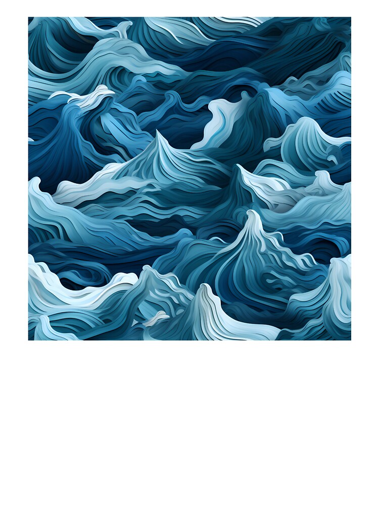 Ocean Waves Claymation Inspired Art #7 by CareToCanvas T-Shirts, Hoodie, Sweatshirt | BlankRebels.com (Image 3)