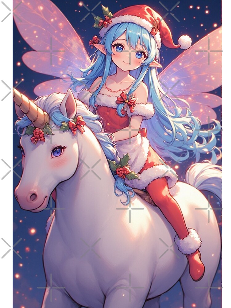 Christmas magical fairy with a unicorn by ArtsJulian T-Shirts, Hoodie, Sweatshirt | BlankRebels.com (Image 3)