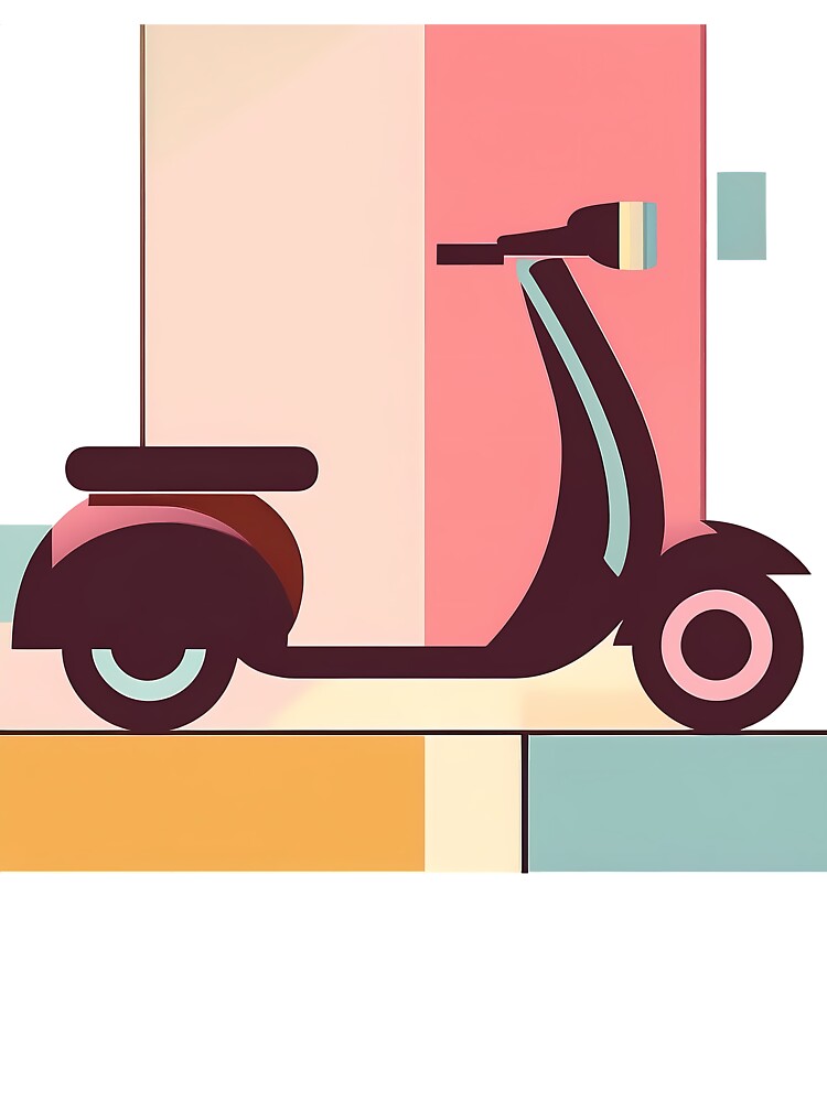 Scooter As Minimal Bauhaus Art by OzzFrequency T-Shirts, Hoodie, Sweatshirt | BlankRebels.com (Image 3)