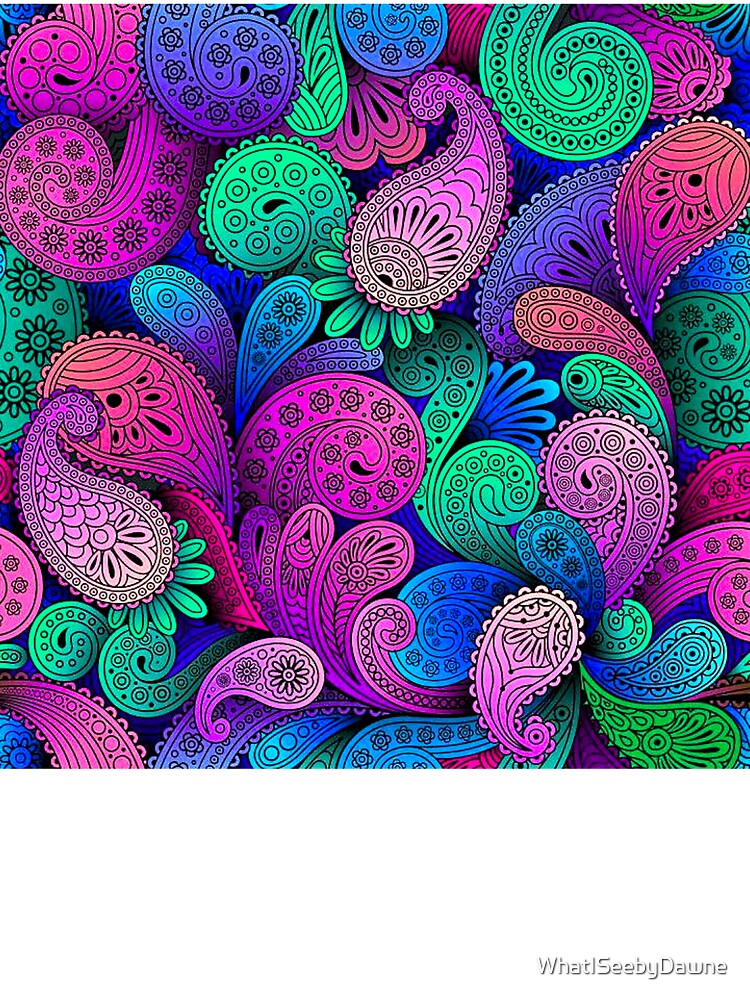 Neon Paisley Garden by Dawne's Designs T-Shirts, Hoodie, Sweatshirt | BlankRebels.com (Image 3)