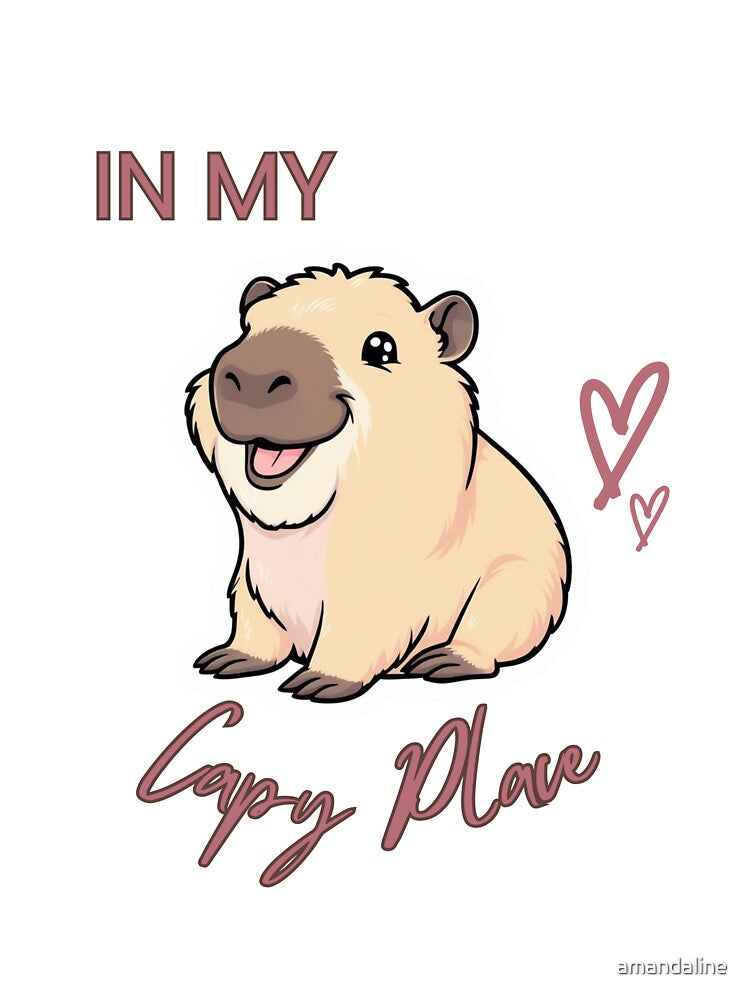 In My Capy Place – Cute Kawaii Capybara Design by amandaline T-Shirts, Hoodie, Sweatshirt | BlankRebels.com (Image 3)