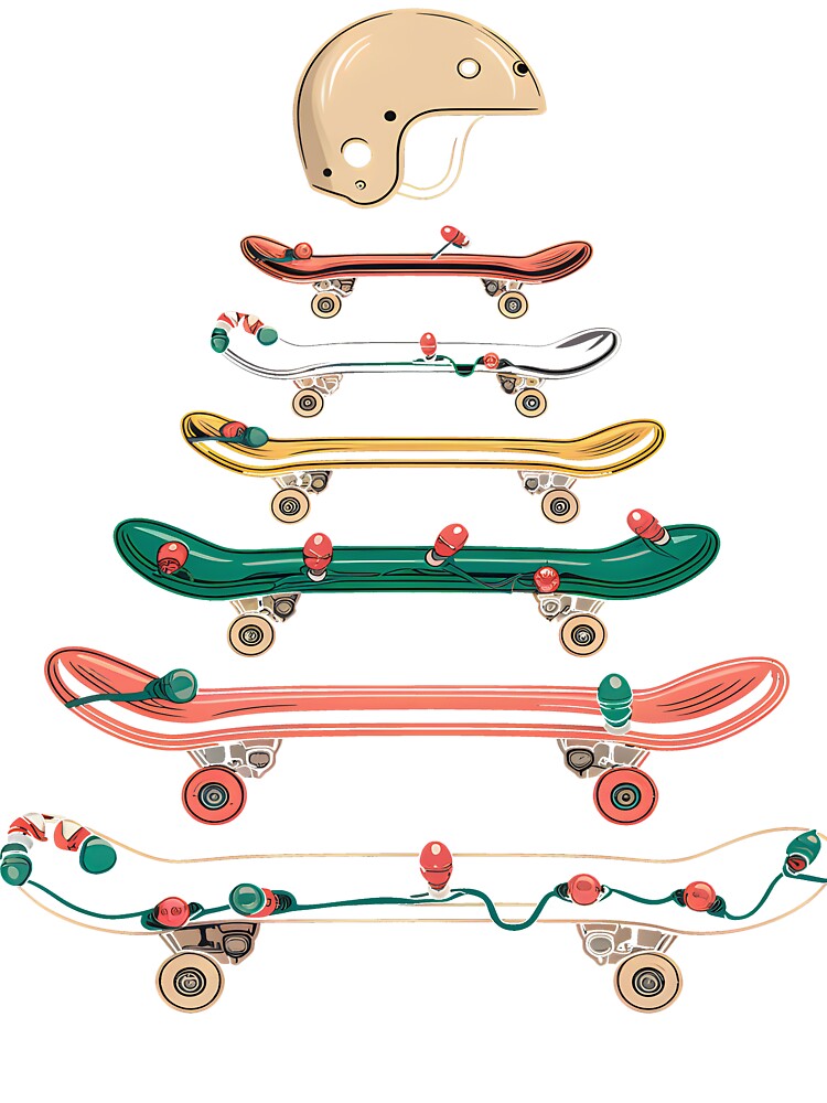 Skateboard Christmas Tree Skateboarding by lpsubcult T-Shirts, Hoodie, Sweatshirt | BlankRebels.com (Image 3)