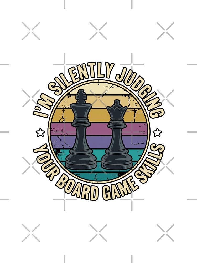 I’m Silently Judging Your Board Game Skills – Funny Retro Chess Gamer by w66aboo T-Shirts, Hoodie, Sweatshirt (Image 3)