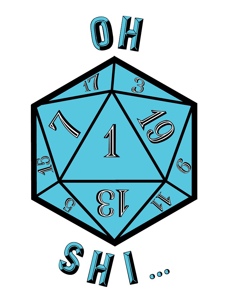Critical Fail Dungeons and Dragons D20 Dice Cyan by Geek-Shack T-Shirts, Hoodie, Sweatshirt | BlankRebels.com (Image 3)
