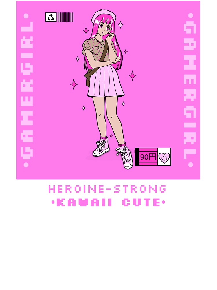 Heroine Strong Kawaii Cute: Anime Gamer T-Shirts, Hoodie, Sweatshirt